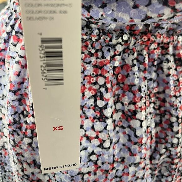 DKNY Print Clear Sequin Short Sleeve Dress - Picture 5 of 5
